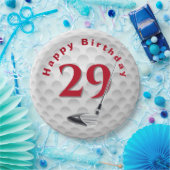 29th Birthday Golf Ball Design Paper Bord (Feest)