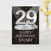 29th Birthday Spotlights Ajouter une carte de nom (Fleur jaune)