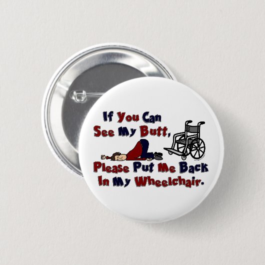 2 1/4 Button - Terug in rolstoel (Voorkant /achterkant)