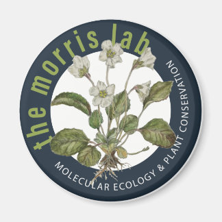 2 1/4 in ronde magneet met Morris Lab logo