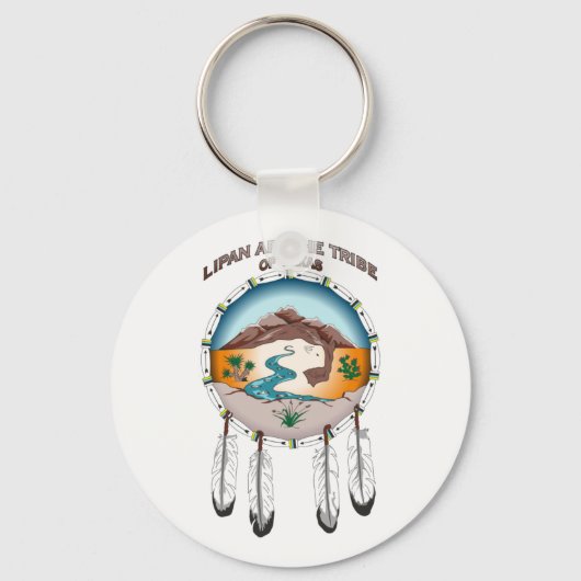 2,25-inch Basic Round Tribal Shield Sleutelhanger (Voorkant)