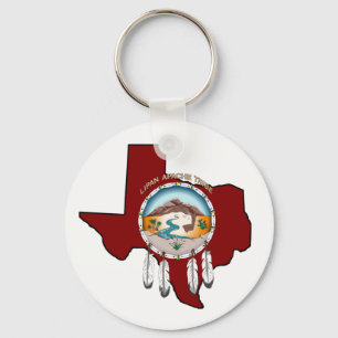 2,25-inch Basic Round Tribal Shield/Texas Sleutelh Sleutelhanger