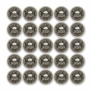2,25-inch Honey Mason Jar-etiket Waterbestendige D Sticker