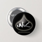 2,25-inch inktdruppelButton - zwart Ronde Button 5,7 Cm (Voorkant /achterkant)
