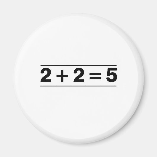 2 +2 = 5 MAGNEET (Voorkant)