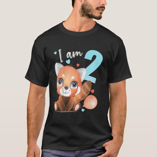 2 2 Rode Panda T-shirt (Voorkant)