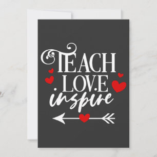 2/2 Teach Love Inspire Shirt kleuterleraren Bedankkaart