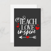 2/2 Teach Love Inspire Shirt kleuterleraren Bedankkaart (Voorkant / Achterkant)
