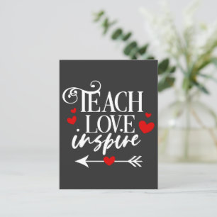 2/2 Teach Love Inspire Shirt kleuterleraren Briefkaart