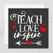 2/2 Teach Love Inspire Shirt kleuterleraren Kaart (Voorkant / Achterkant)