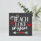 2/2 Teach Love Inspire Shirt kleuterleraren Kaart (Staand voorkant)