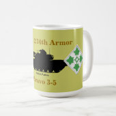 2/34th Armure, 4èmes FNI. Division. Tasse de la (Devant droit)