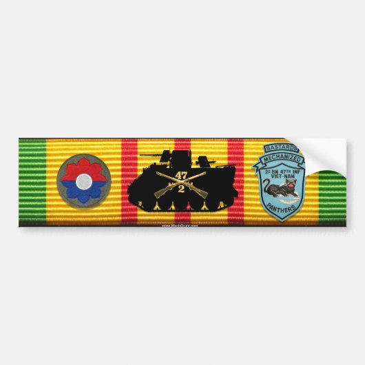 2/47e Inf. Bastards M113 Old Patches Sticker (Voorkant)