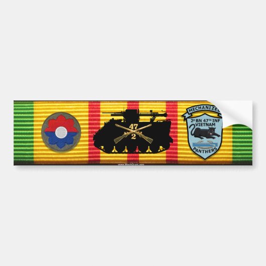 2/47e Inf. RR M113 - Nieuwe patches ticker Bumpersticker (Voorkant)