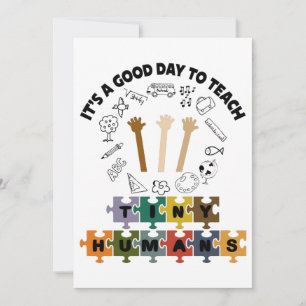 2/4, het is een goede dag om kleine mensen te lere bedankkaart