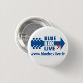 2,50 Cm Badge Rond Blue Box Live (Devant & derrière)
