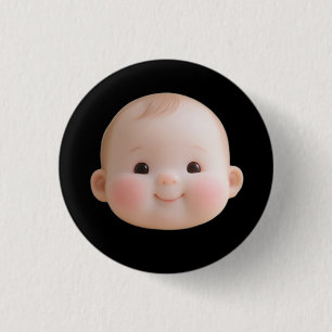 2,50 Cm Badge Rond Bouton Bébé Sourire Mignon 