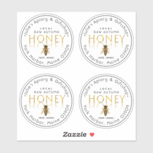2,5-inch etiket met vinylcirkel honing maandop sticker