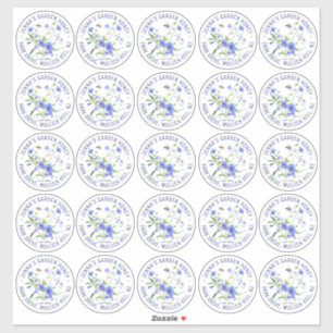 2,5-inch waterbestendige honingbijen en wilde bloe sticker