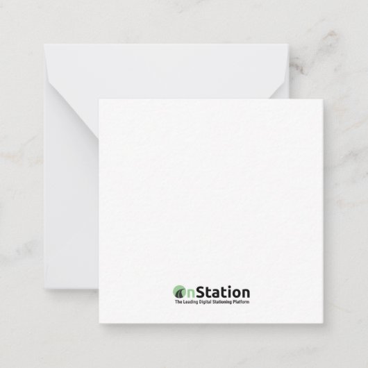 2,5-inch x 2,5-inch flatpanel kaart notitiekaartje (Voorkant)