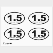 2,5 Kilomètres Deux Fois Par An ! Autocollant (Feuille)