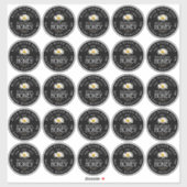 2,5 po de marguerite blanche Mason Jar Étiquette i (Feuille)