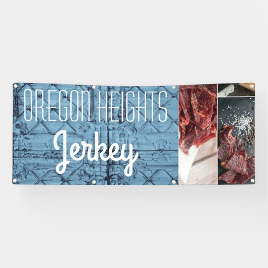 2.5 'x6' Business Aankondiging Rustieke Tin Panel  Spandoek (Horizontaal)