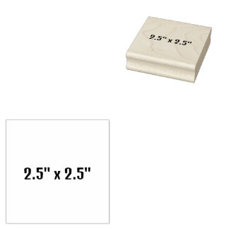 2,5" x 2,5" rubberstempel