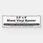 2.5 'x 8' Ontwerp je eigen banner (Horizontaal)