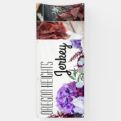 2.5'x6' Business Aankondiging Lavendel Hibiscus op Spandoek (Verticaal)