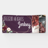 2.5'x6' Business Aankondiging Plum Paarse Rozen Go Spandoek (Horizontaal)