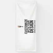  2,5'x6' lege eventbanner spandoek (Verticaal)