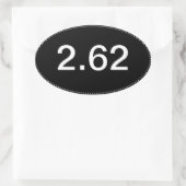 2.62 Grappige Marathon Ovale Bumpersticker Sticker (Tas)