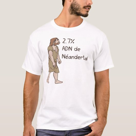 2,7% Neanderthaler Frans T-shirt (Voorkant)