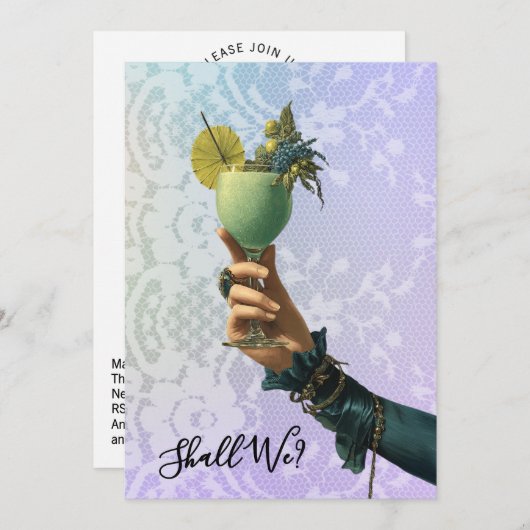 *~* 2 A101 Cocktail FOTO Weelderig AFGEZWAaide B Kaart (Voorkant / Achterkant)