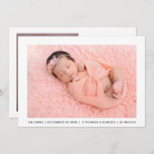 2 Aankondiging van de geboortedatum van het fotosc (Voorkant / Achterkant)