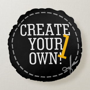 2 afbeeldingen Eenvoudig in twee stappen uw eigen  Rond Kussen