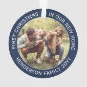 2 Afbeeldingen Eerste Kerstdagen Nieuwe thuismarin Ornament (achterkant)