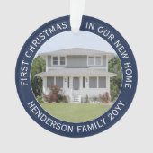 2 Afbeeldingen Eerste Kerstdagen Nieuwe thuismarin Ornament (voorkant)