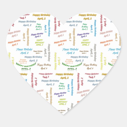 2 april Sticker (Voorkant)