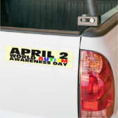 2 april, Wereld Autisme Bewustzijn Dag Bumpersticker (Op Truck)