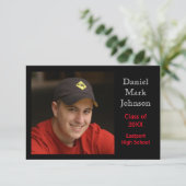 2 Arrière - plan noir photo - 3x5 Faire-part de 3e (Debout devant)