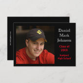 2 Arrière - plan noir photo - 3x5 Faire-part de 3e (Devant / Derrière)