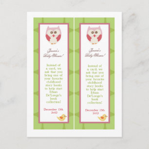 2 Baby shower Bladwijzer Love and Natuur Girl Wood Uitnodiging Briefkaart