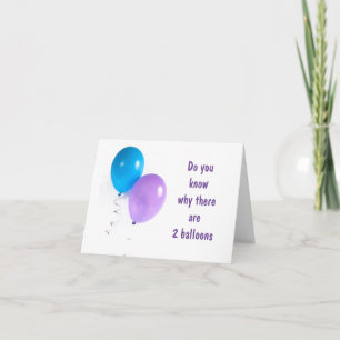 **2 BALLONNEN** VOOR EEN SPECIALE **2 JARIGE** KAA KAART
