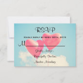 2 Ballons en forme de coeur rouge vif RSVP (Devant)