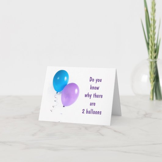 **2 BALLONS** POUR UNE CARTE DE **2 ANS** SPÉCIALE (Devant)