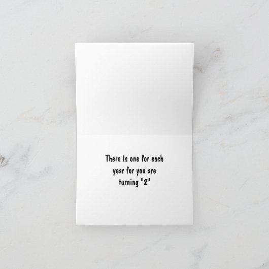 **2 BALLONS** POUR UNE CARTE DE **2 ANS** SPÉCIAUX (Intérieur)