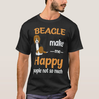 2 Beagle Maken Me Gelukkig Mensen Niet Zo Veel Bea T-shirt