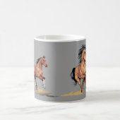 2 Beaux Chevaux Courir Mug Café (Centre)